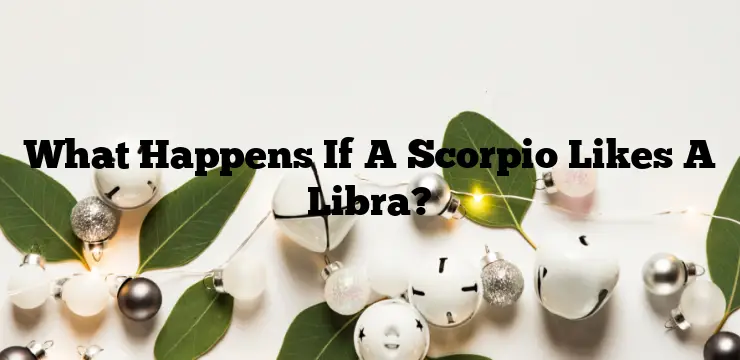 What Happens If A Scorpio Likes A Libra?