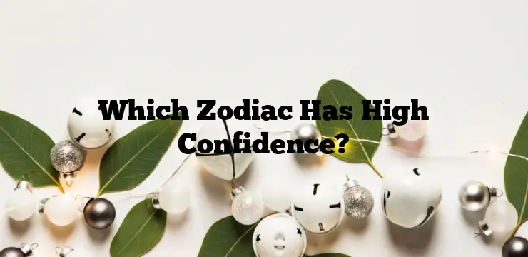 Which Zodiac Has High Confidence?
